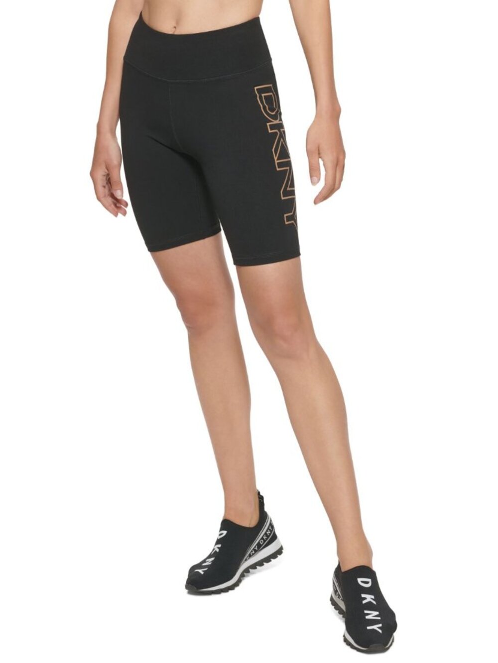 DKNY Womens Activewear Sport Graphic Biker Shorts